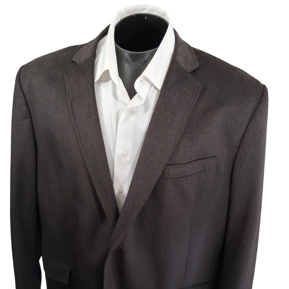Pronto Uomo Blazer 2X 50R Brown Classic Textured 2 Button Sport Coat Double Vent